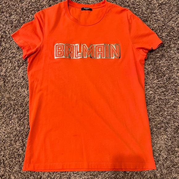 Balmain Orange Shirt Authentic - Picture 1 of 5